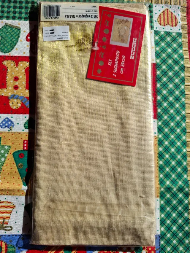 Set 2 Salvamanteles Zucchi Dorados Nuevos.