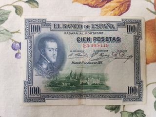 100 Pesetas 1925 Serie E5 El Banco de España