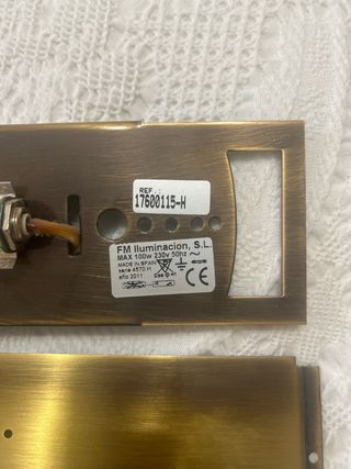 Aplique de pared latón