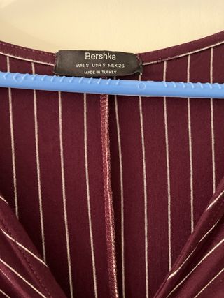 Mono largo rayas morado y blanco