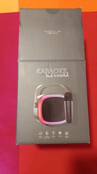 Altavoz Karaoke LED Negro