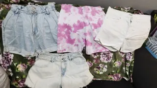 Lote 3 pantalones cortos mujer M/L