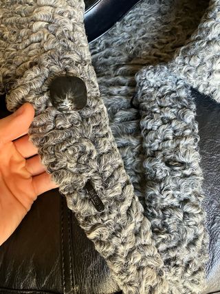 Abrigo de piel auténtica de astracán reversible