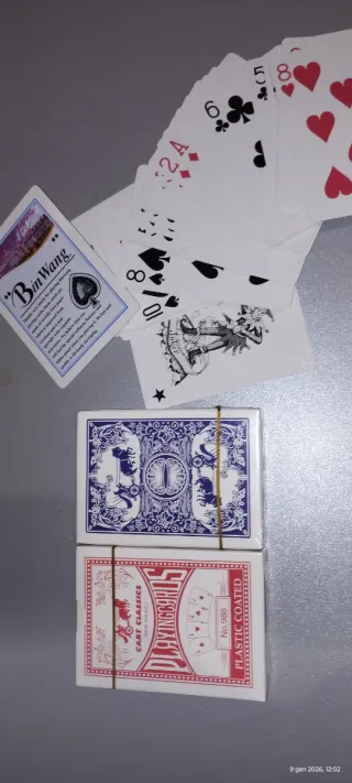 2 mazzi carte da gioco plastificate
