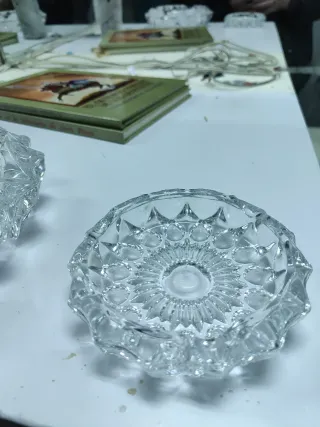 Pareja Ceniceros Cristal Vintage