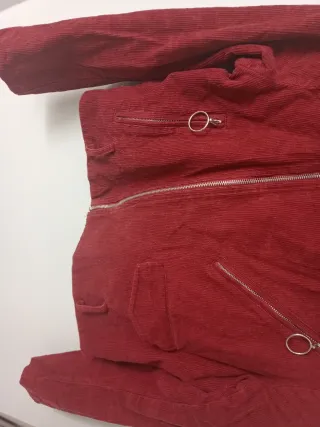 Chaqueta Biker Pana Burdeos Mujer