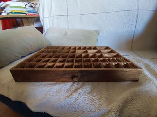 Caja tipográfica imprenta madera