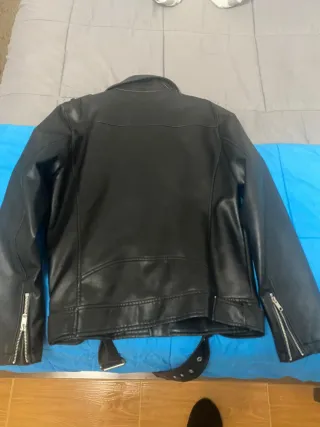 Cazadora Biker Pull&Bear Negra Talla M nueva