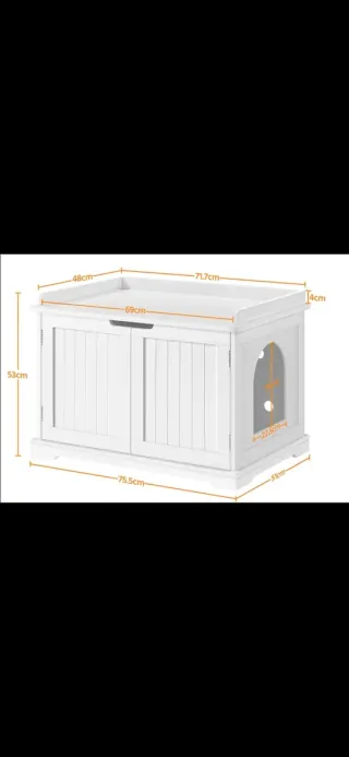 Mueble arenero para gatos de madera