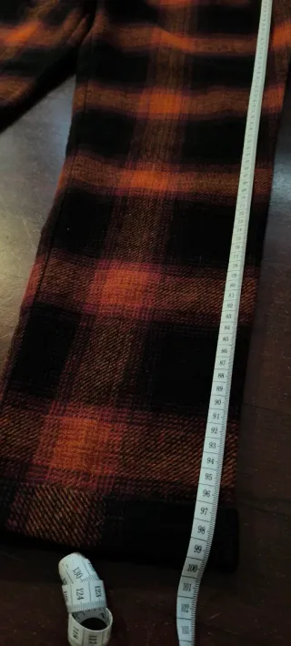 Pantalón cuadros hombre negro/rojo/naranja