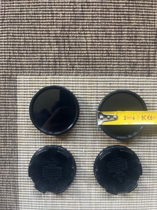 Tapas llantas negras (4 unidades)