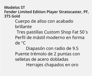 Fender Stratocaster - Venta/Cambio