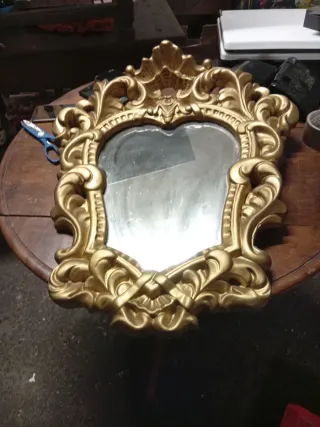 Espejo antiguo escayola dorado