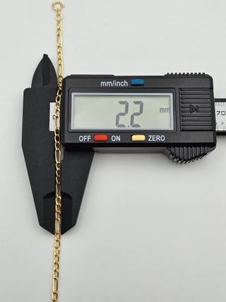 Pulsera Oro 18K, Cartier, Fígaro 3x1, 1,18gr, 17cm