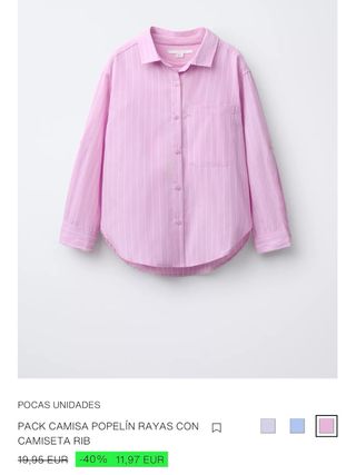 Pack Camisa y Camiseta Rayas Niña