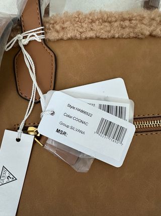 Bolso Guess Beige y Marrón con Borrego