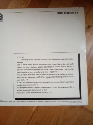 LP Don Discomix 2 (versión para dj, transparente)