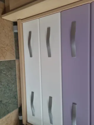 Cómoda 6 cajones madera y plástico