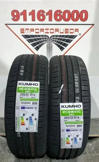 4UD 205 55 16 V KUMHO RUEDA NUEVA YA MONTADA