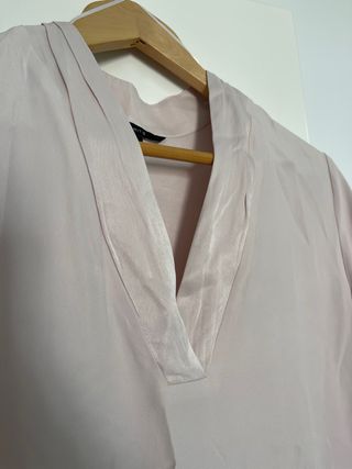 Vestido satinado rosa palo Amitie Talla L