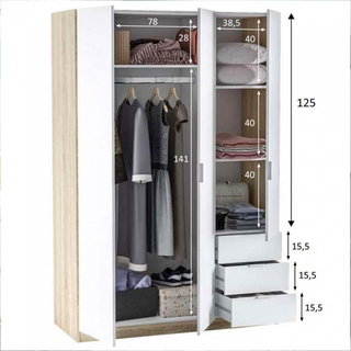 Armario 4 puertas 120X180