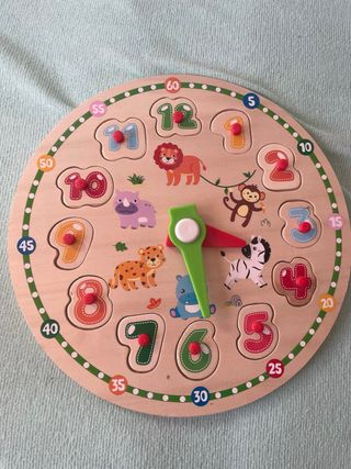 Reloj de madera educativo para niños