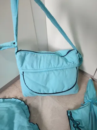 Bolso, paraguas y funda para carro/maxicosi