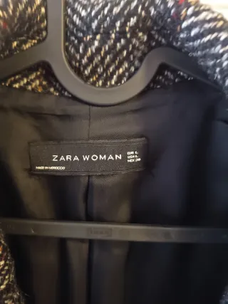 Abrigo espiga Zara gris