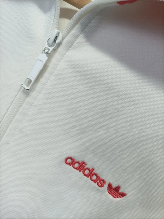 Chaqueta Adidas Vintage Blanca y Roja