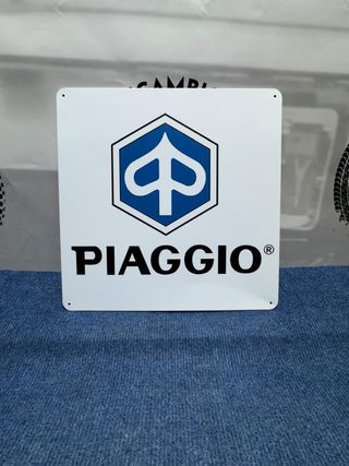 Piaggio logo cartel metalico 30x30 cm