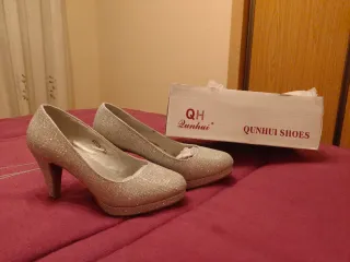 Zapatos de fiesta plateados