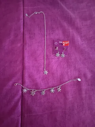 Conjunto Joyas Copo Nieve Claire's