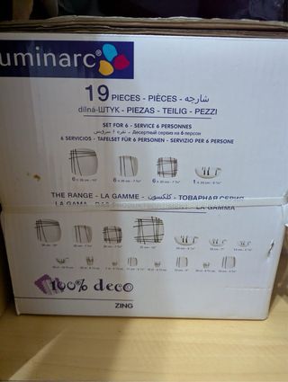 Vajilla Luminarc Porcelana 19 Piezas