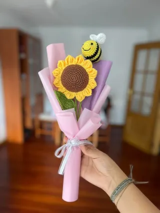 Flores tejidas a crochet