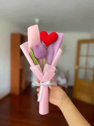 Flores tejidas a crochet