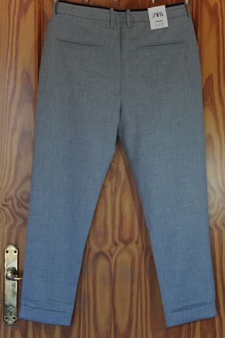 Pantalón Zara Jogger Fit Talla S Gris