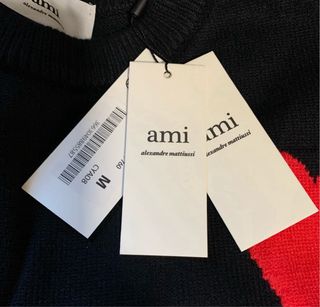 Jersey Ami Paris Corazón Rojo Negro