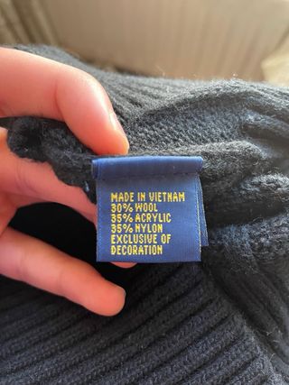 Jersey Polo Ralph Lauren Negro Cable Knit