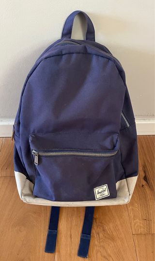 Mochila Herschel azul y beige