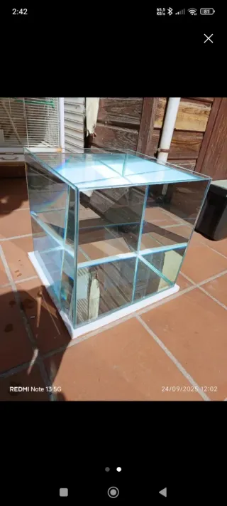 Acuario urna pecera con forma de Cubo de 64L Nuevo