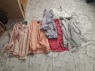 Camisa y Pantalón Hombre Beige 4XL