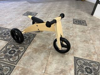 Bicicleta de madera 2 en 1 Triciclo/Bicicleta