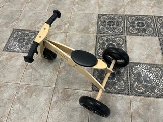 Bicicleta de madera 2 en 1 Triciclo/Bicicleta