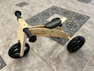 Bicicleta de madera 2 en 1 Triciclo/Bicicleta