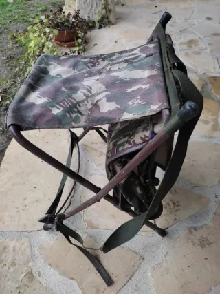 Silla Mochila Camuflaje Pesca