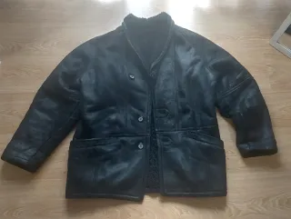 Originale Shearling Uomo Vintage Nero,bellissimo.