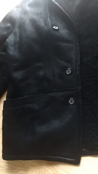 Originale Shearling Uomo Vintage Nero,bellissimo.