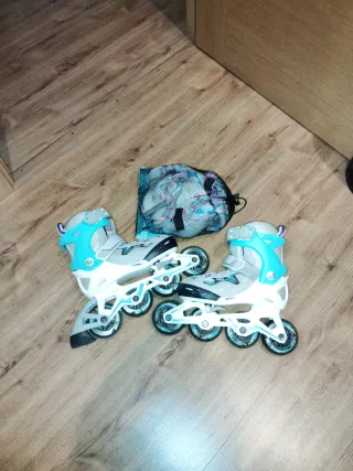 Patines en línea niña, talla ajustable de 29 a 32