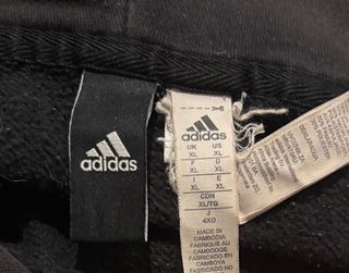 Sudadera Adidas Cremallera Negra - Talla XL