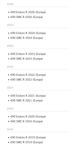 Portatarga KTM 690 SMC Enduro